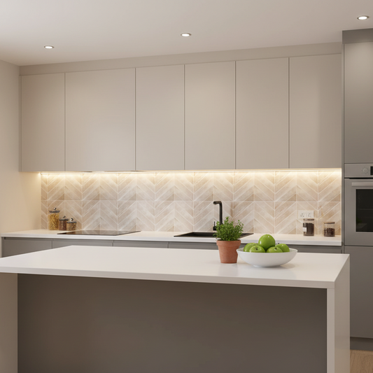 Contemporary Kitchen with Two-Tone Cabinets